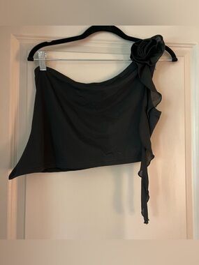 Princess Polly asymmetrical black top